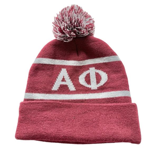 Alpha Phi Pom Pom beanie hat winter hat - Picture 2 of 2